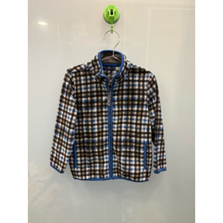 UNIQLO冬天長袖藍黑色外套/110CM/二手