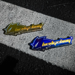 【臺南新發車業】刺蝟排氣管 鈦合金LOGO貼 藍鈦 鈦 排氣管鈦片 鈦貼片 燒藍紫 鈦原色 HS1排氣管 防燙蓋