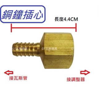 銅鐘插心 4分銅鐘 適用於調整器轉接**熱水器 瓦斯爐 油煙機 各種快速爐具