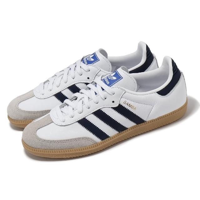 S.G adidas Samba OG IF3814 愛迪達休閒鞋 男/女鞋 白 深藍 麂皮 皮革 復古 低筒 德訓鞋