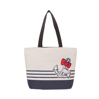 【Hello Kitty】皇家航海-帆布肩揹包-白 KT03J17WT