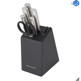 *好樂市 臺灣現貨*KitchenAid 不鏽鋼刀具7件組 含刀座 1入#396985