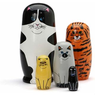 [全新x正版x現貨] 日本 DETAIL X MIDORI KOMATSU 貓貓 俄羅斯娃娃 貓咪 貓科動物5