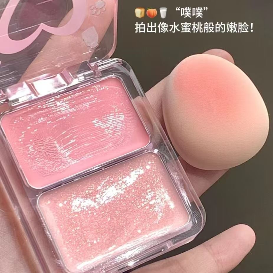 ✨kakashow水光腮紅膏~ 雙色水光腮紅 奶油🧀腮紅 高光 修容 腮紅膏 雙色水光腮紅膏 氛圍感甜妹 腮紅 化妝品