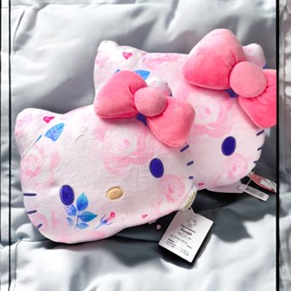 Hello kitty頭枕 三麗鷗大抱枕 kitty玫瑰枕 花卉頭型玩偶午安枕 KITTY枕頭 凱蒂貓生日禮物