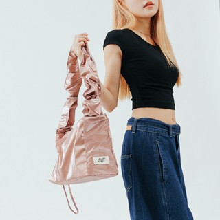 韓國Diff Crossbody Satin Bag輕旅行包/ 啞光緞面/ 斜揹包/ 肩揹包/ 托特包/ 金粉 eslite誠品
