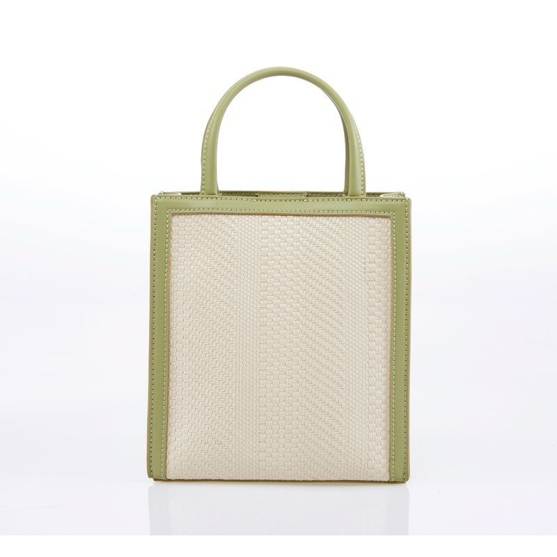 CHARLES＆KEITH 莫莉聯名 編織手提包 綠色/小ck