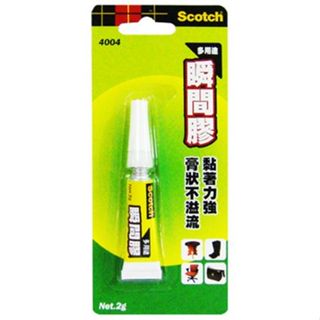 享亮文具樂園｜【3M】Scotch 瞬間膠 多用途 膠狀 2g 4004 接著劑 三秒膠 快乾膠