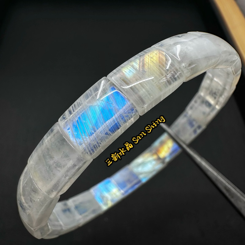 月光石手排 6mm月光手鐲 藍月光手排 藍月光手鐲 🌠三新🌠月光石手排 印度玻璃體 透體藍月光 藍月光手排 5A月光手排
