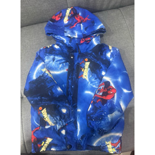 兒童蜘蛛人防風刷毛連帽外套（110）