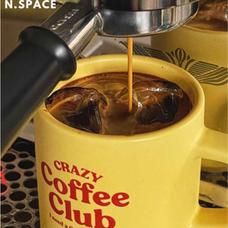 【N.SPACE】韓式姜黃馬克杯 陶瓷咖啡杯 手工陶瓷 陶瓷咖啡杯 咖啡杯 牛奶杯 早餐杯 燕麥杯 日式馬克杯