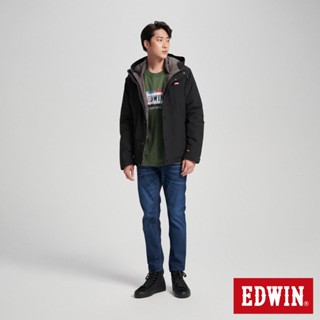 EDWIN 男款 夾克式羽絨外套(黑色)