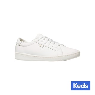 Keds ACE 復古運動皮革綁帶休閒小白鞋 9191W130044【Findnew】