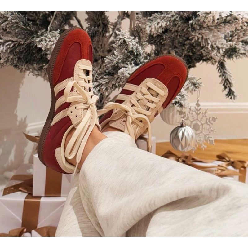 🎄ADIDAS SAMBA 國外限定新款  山楂紅