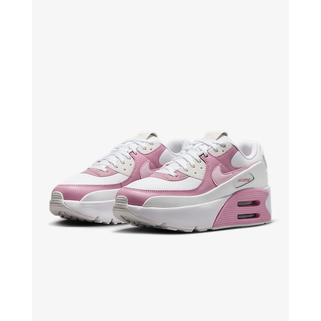 【EAT-SHOE】NIKE AIR MAX 90 LV8 白粉 增高 厚底 女鞋 FD4328-110