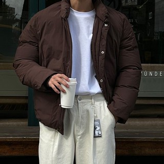 正韓簡約隱藏扣保暖立領羽絨外套 4色 YUPPIE 預購出清