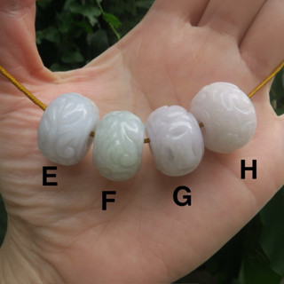 Coco緬甸玉 翡翠a貨 手工雕刻路路通掛件-LU52 淡紫淡綠色 100%翡翠a貨 現貨在臺北市