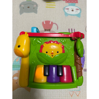 二手 正版公司貨Fisher-Price 費雪 可愛動物積木盒 約7成新 （二手、沒有附原廠盒子）功能正常、無缺件