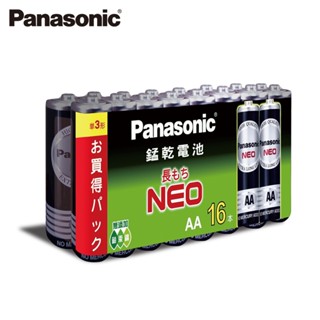 Panasonic NEO 黑色錳乾電池 碳鋅電池3號16入組 |品牌旗艦