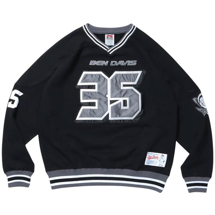 BEN DAVIS 25380031-01 NUMBERED HOCKEY JERSEY V領 球衣 大學T (黑色)