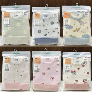 現貨80 90｜日本進口 小品牌 冬季保暖 鋪棉厚款 絎縫 腹卷高腰睡褲 長袖睡衣套裝 恐龍 星球星空 碎花 動物