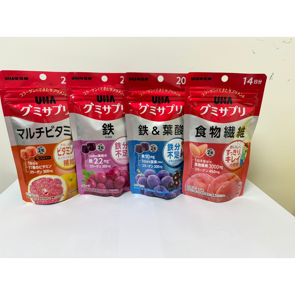 ↙️🇯🇵<特價中> UHA 味覺糖日本購入 鐵+葉酸  鐵  膳食纖維 綜合維他命