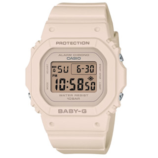 【CASIO 卡西歐】BABY-G 簡約輕薄耐衝擊電子腕錶 粉 BGD-565U-4 37.9mm