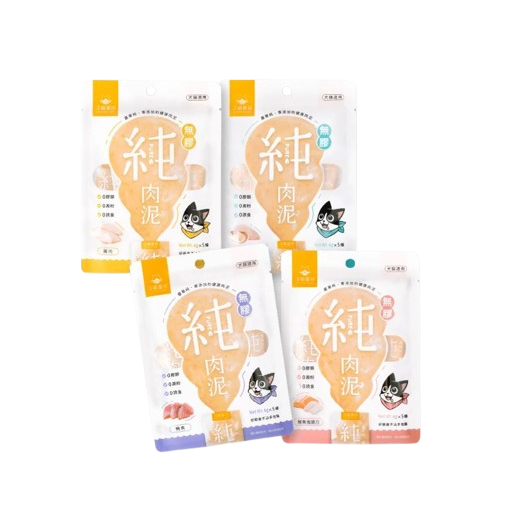 汪喵星球  無膠純肉泥 貓零食/貓肉泥 全齡貓用 6g*5入