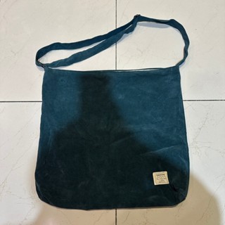 湖水綠色 燈芯絨側揹包