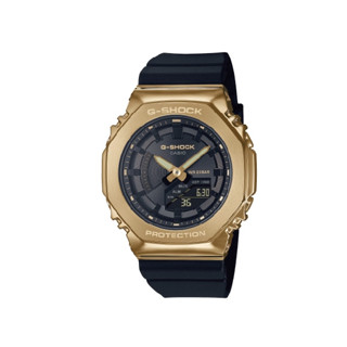 【CASIO 卡西歐】 G-SHOCK 黑金時尚 高貴奢華 金屬錶殼八角形錶殼 GM-S2100GB-1A 40.4mm
