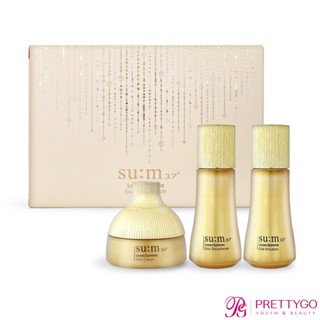 su:m37 甦秘 金萃極緻無痕抗齡3件組[凝露+精華乳+精華乳霜]【美麗購】