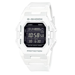 【CASIO 卡西歐】G-SHOCK 藍芽 簡約輕巧型 數位電子錶款 白 GD-B500-7 41.5mm