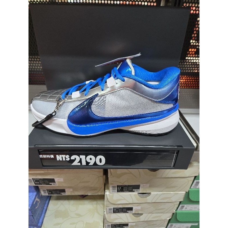 NIKE  Zoom Freak 5 EP 籃球鞋 藍銀 DX4996-402
