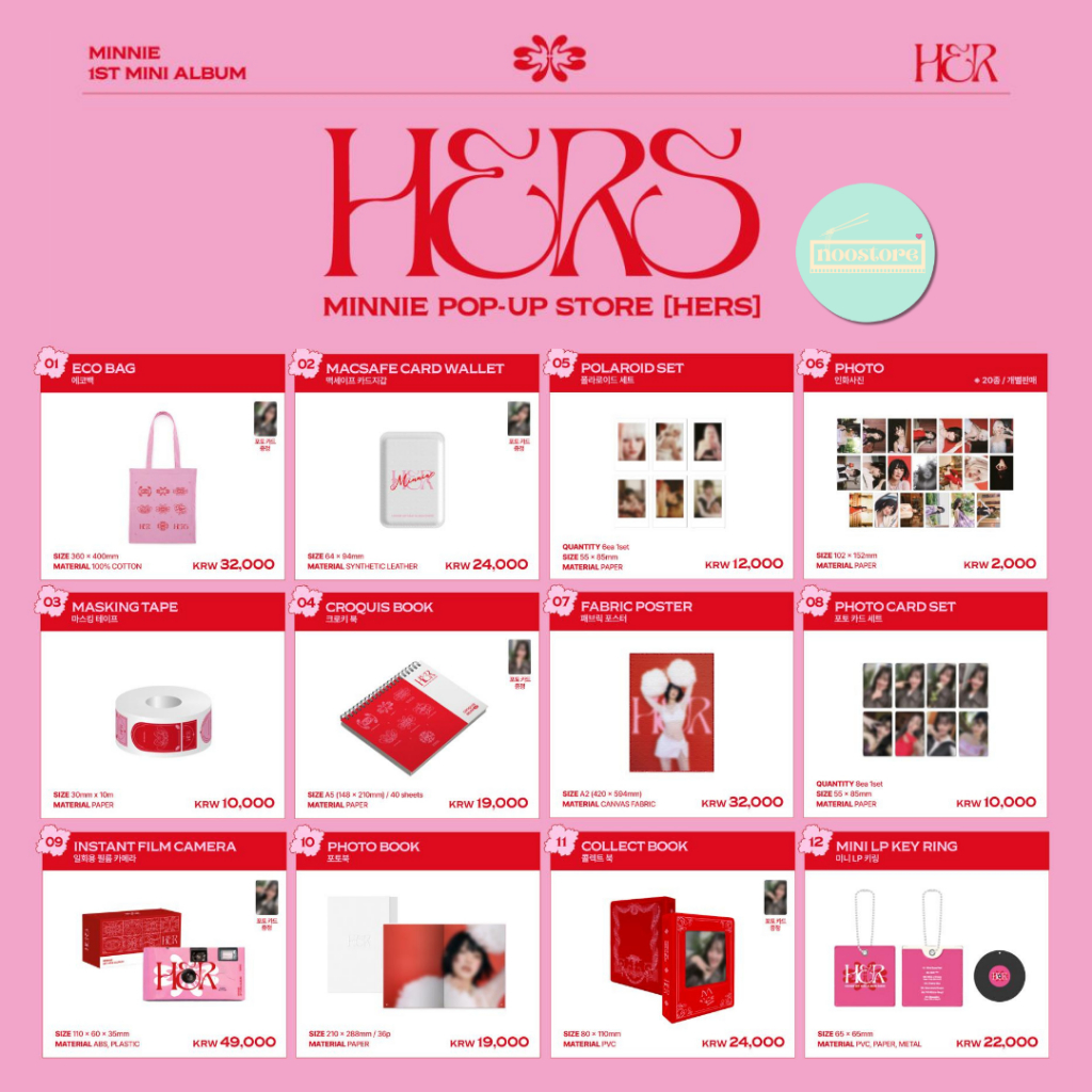 🍜【noostore】(G)I-DLE Minnie《HER》快閃店｜薇娟 米妮 小娟 雨琦 舒華 gidle solo