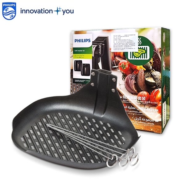 飛利浦 PHILIPS 健康氣炸鍋專用煎烤盤+串針 HD9941 【有彩盒】適用型號 : HD9642/HD9742