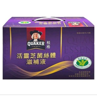 +樂活態度+QUAKER 桂格 活靈芝菌絲體滋補液 禮盒，1140ml,一盒 靈芝