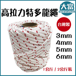 【大富大貴】臺灣製 / 特多龍 / 包芯特多龍繩 / 1kg裝、2kg裝 / 編織特多龍繩 / 漁網繩 / 繩索 編織繩