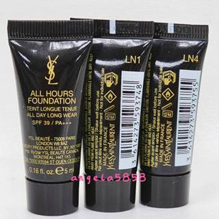 全新 YSL 聖羅蘭 恆久完美無瑕持妝粉底5ML ~#LN1亮白#LN4自然亮白~午夜粉底~專櫃品~開電子發票~