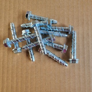 螺紋錨栓 六角華司頭 鍍鋅 13mm 六角頭 牙徑10.5mm 鑽孔鑽尾8mm M8 x 50鍍鋅(單隻)