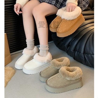 韓版整圈蓬炸毛😍全包厚底 雪靴【臺灣現貨快速出貨】厚底毛毛雪靴 羊羔毛靴 保暖靴 雪地靴 短靴 厚底雪地靴 毛拖 毛毛鞋