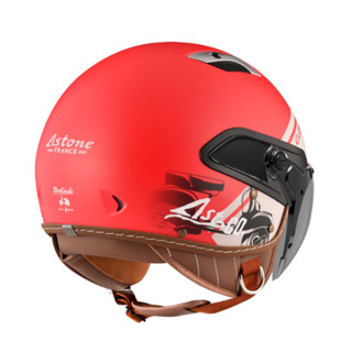 Astone CJ300 安全帽 CJ300 AR12 消光卡其紅 內藏墨鏡 全可拆洗 W鏡片 飛行帽 半罩