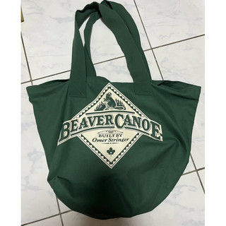 正品Roots綠色beaver canoe托特包 /大側背包