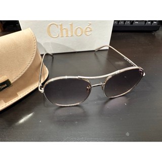 全新 Chloe 蔻依 墨鏡CE317S 金色 大面板圓框 金屬大框 太陽眼鏡
