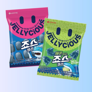 LOTTE 樂天 JELLYCIOUS JAWS 鯊魚冰棒造型軟糖（哈密瓜 / 草莓橘子）