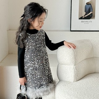 Baby童衣 兒童氣質無袖洋裝 女童生日禮服 女寶寶高級感亮片背心洋裝 女童公主裙 【預購】