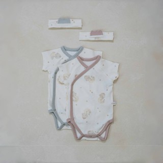 Peekaboo Nernar手繪蛇寶寶附髮帶新生兒套裝【現貨+預購】側開肚衣 寶寶衣服 嬰兒套裝 彌月禮物 韓國童裝