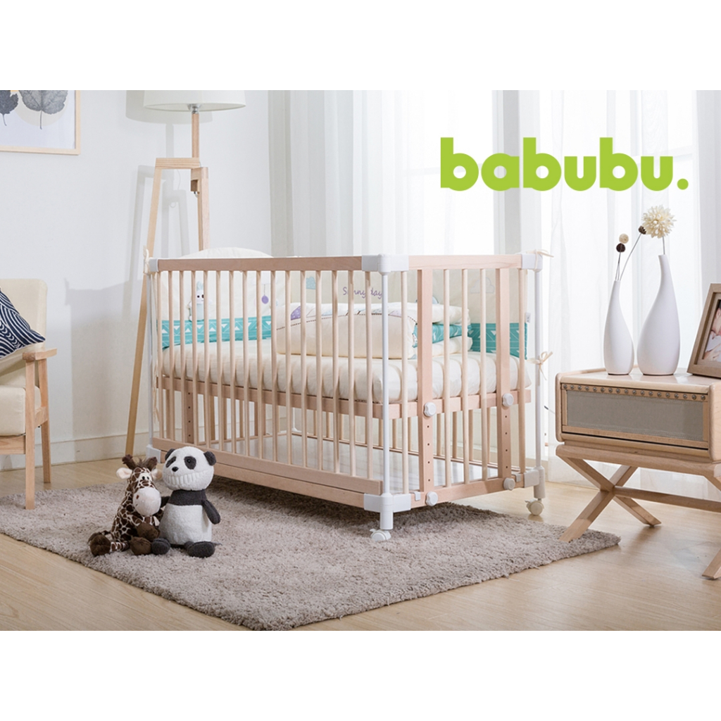 【限量下殺售完為止】板橋【uni-baby】日本Babubu 七合一多功能成長型嬰兒床架［不含床墊］