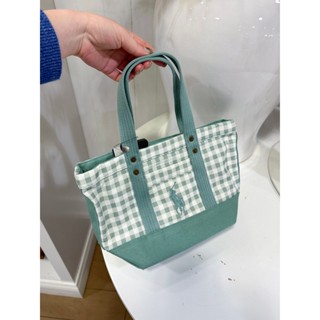 【預購】美國代購 Polo Ralph Lauren 大馬 經典 帆布 mini tote 小款 托特包 斜揹包