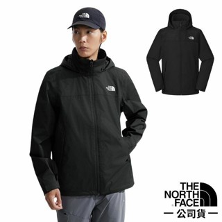 【美國 The North Face】男 輕量防風 連帽防水外套 DRYVENT 登山外套 風雨衣/宇宙黑 88FR
