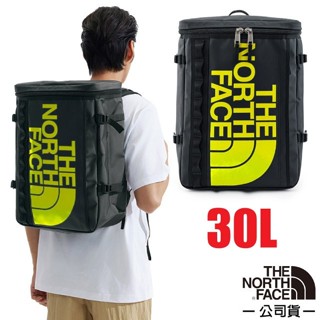 【美國 The North Face】輕量電腦揹包 30L 15吋筆電 休閒通勤雙肩包 日用後揹包/黑/螢光黃 3KVR